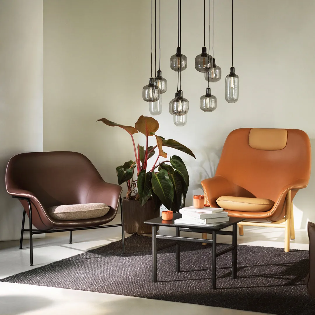 Drape Low Lounge Chair - Steel Legs