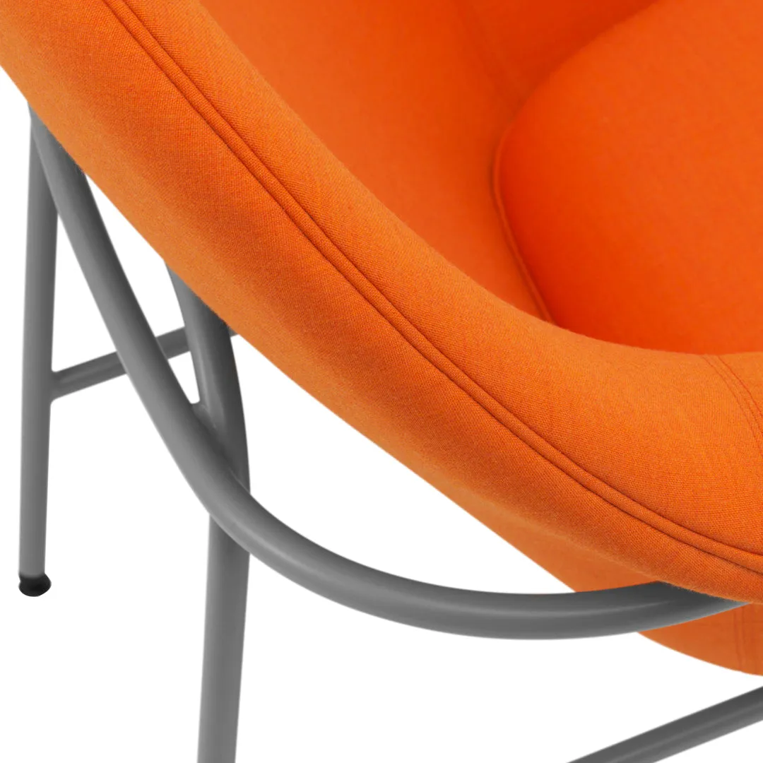 Drape Low Lounge Chair - Steel Legs