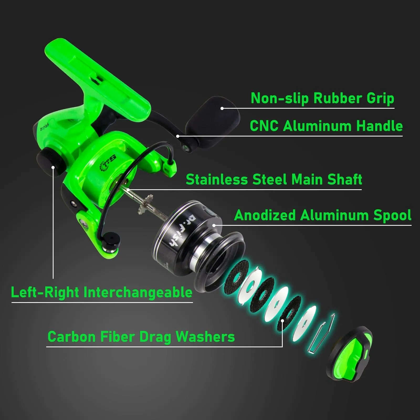 Dr.Fish ELF Ice Fishing Spinning Reel 800