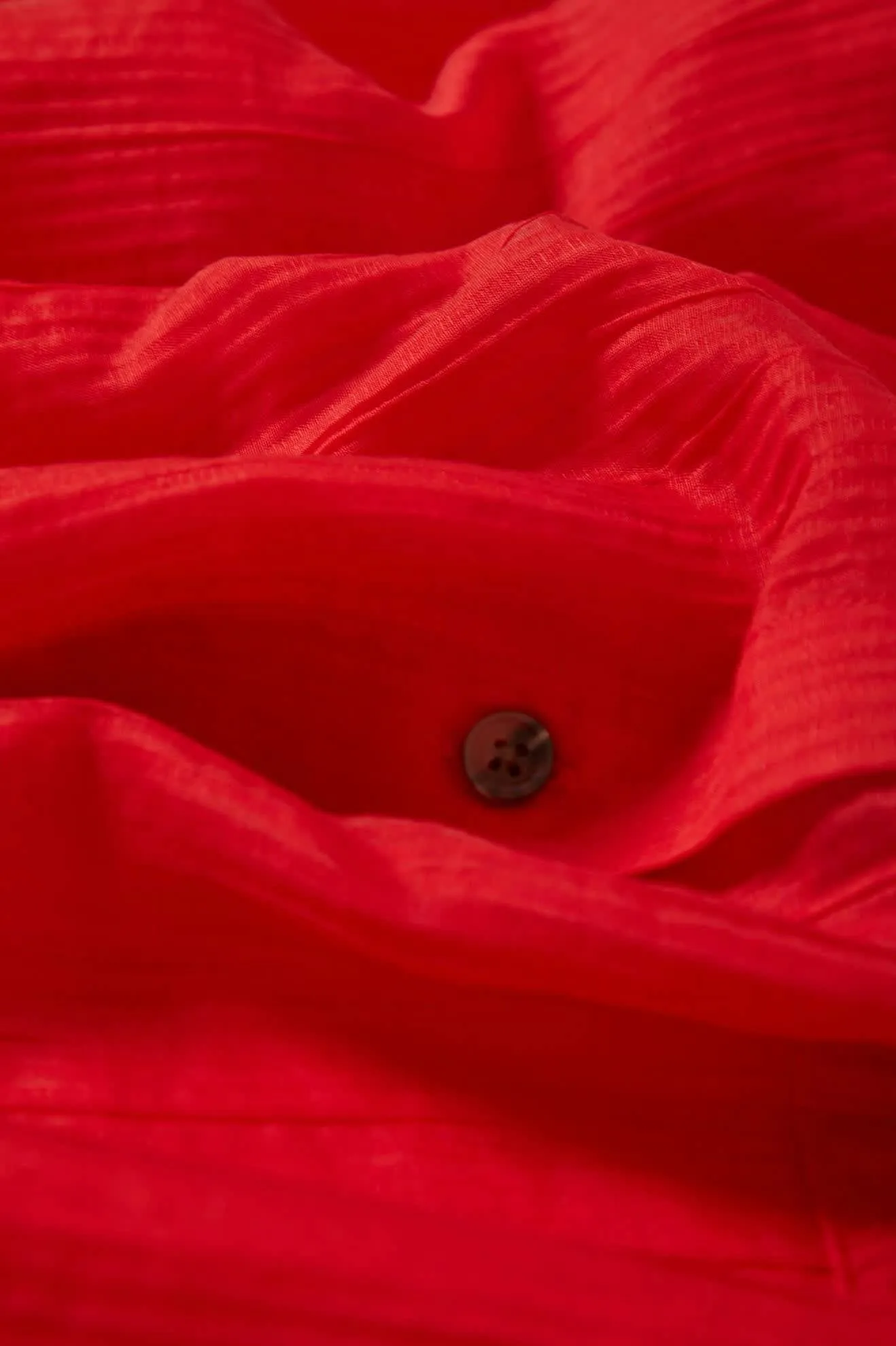 East Side Boxy L/S Button Down - Crimson