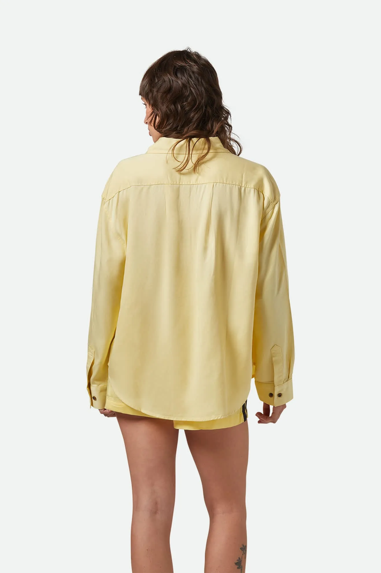 East Side Boxy L/S Button Down - Panna Cotta