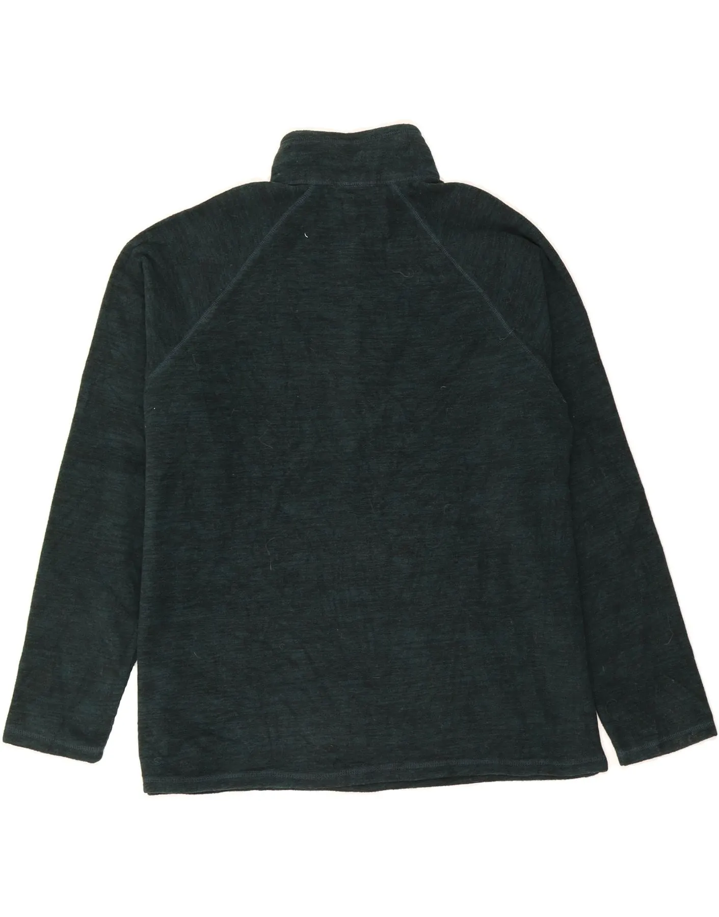EDDIE BAUER Womens Zip Neck Fleece Jumper UK 18 XL Green Polyester