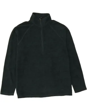 EDDIE BAUER Womens Zip Neck Fleece Jumper UK 18 XL Green Polyester