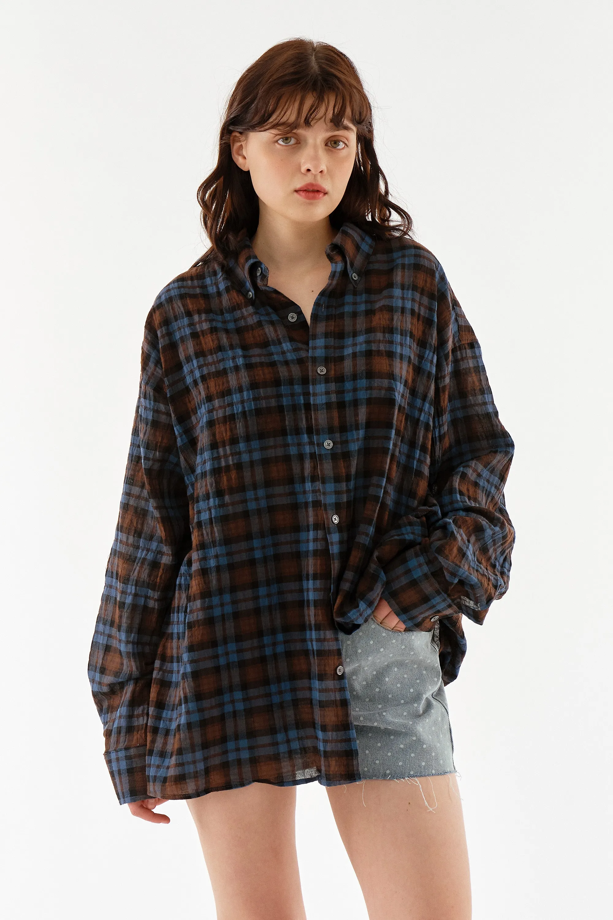 Emryn Oversized Tartan Shirt
