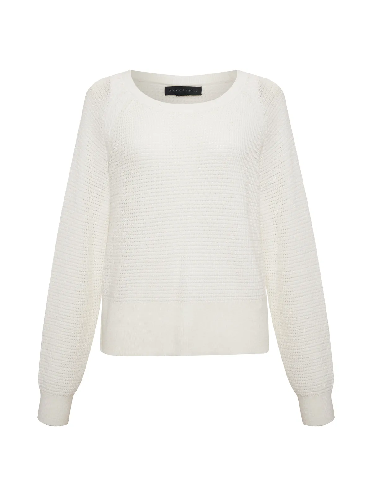 Everyday Openwork Sweater Chalk