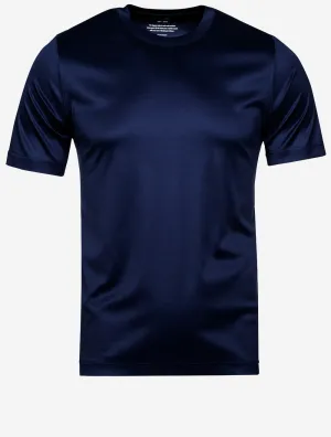 Filo di Scozia Crew Neck T-Shirt Navy