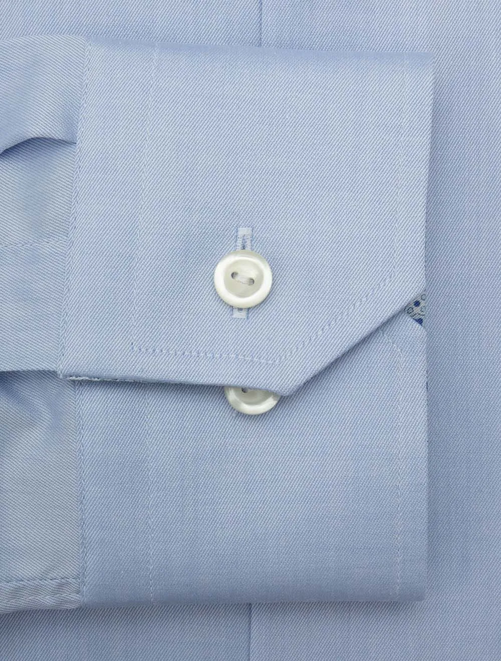 Geometric Inlay Slim Fit Shirt Blue