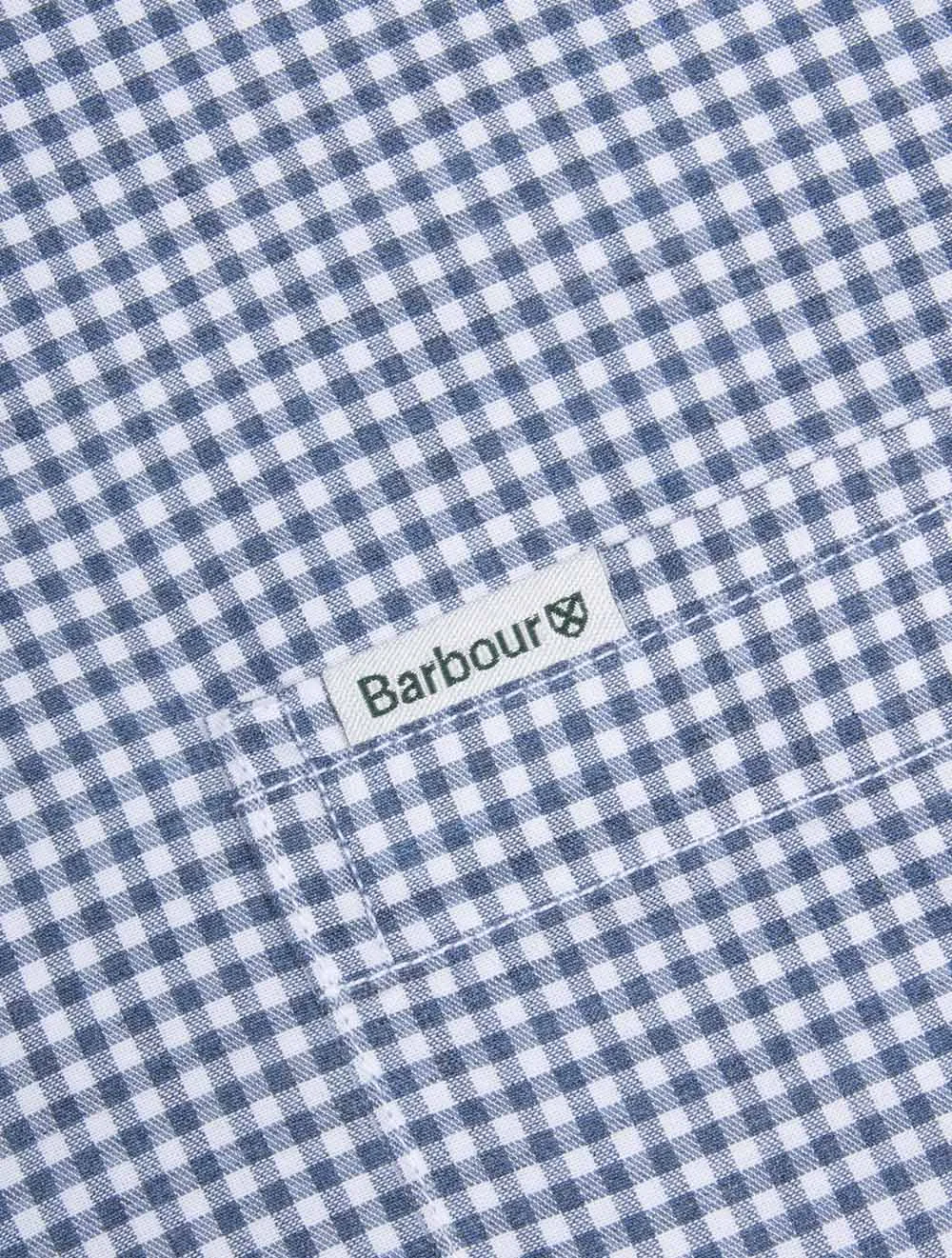 Gingham Finwell Tailored Long-Sleeved Shirt Blue