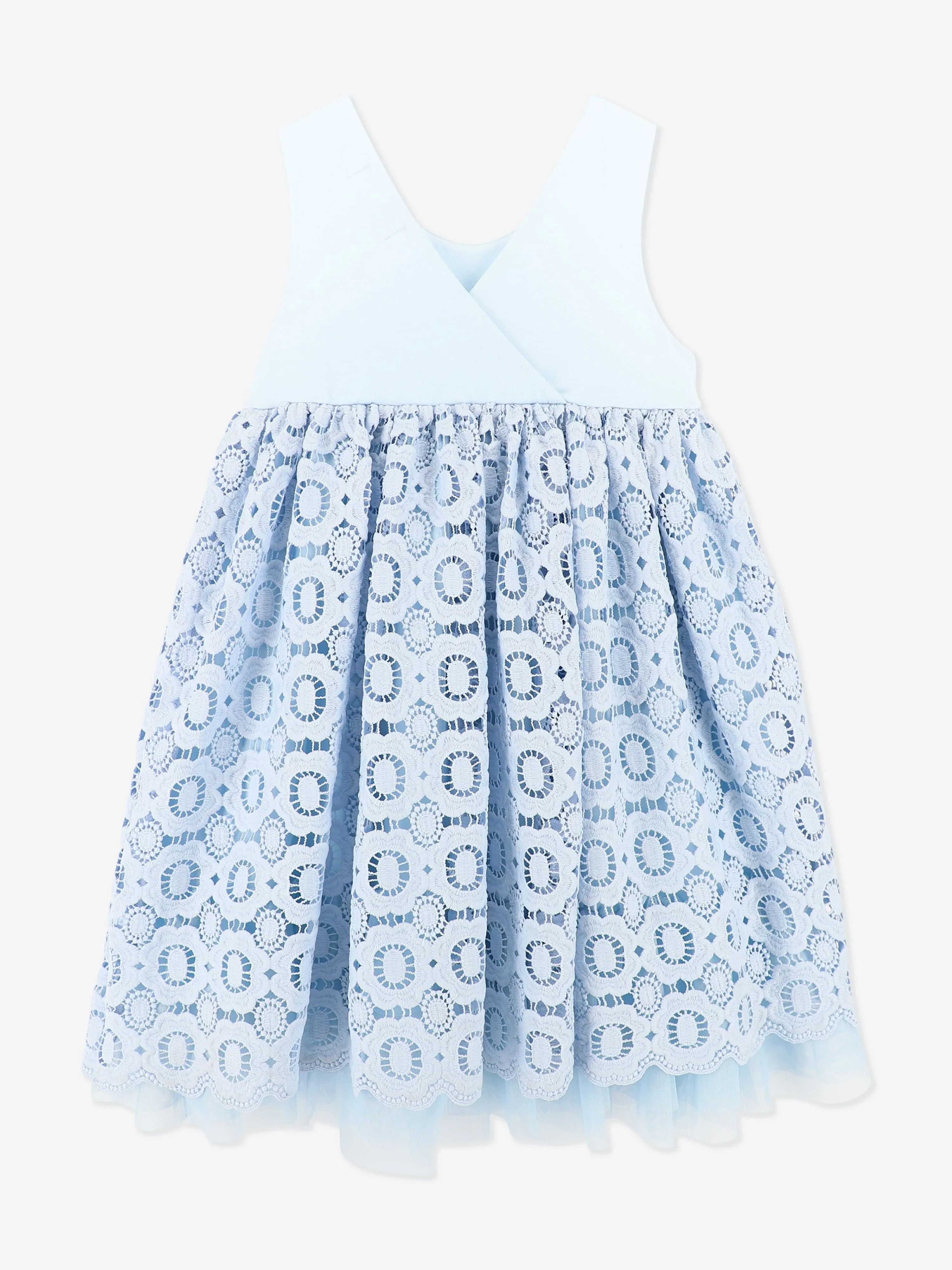 Girls Corella Lace Dress in Blue