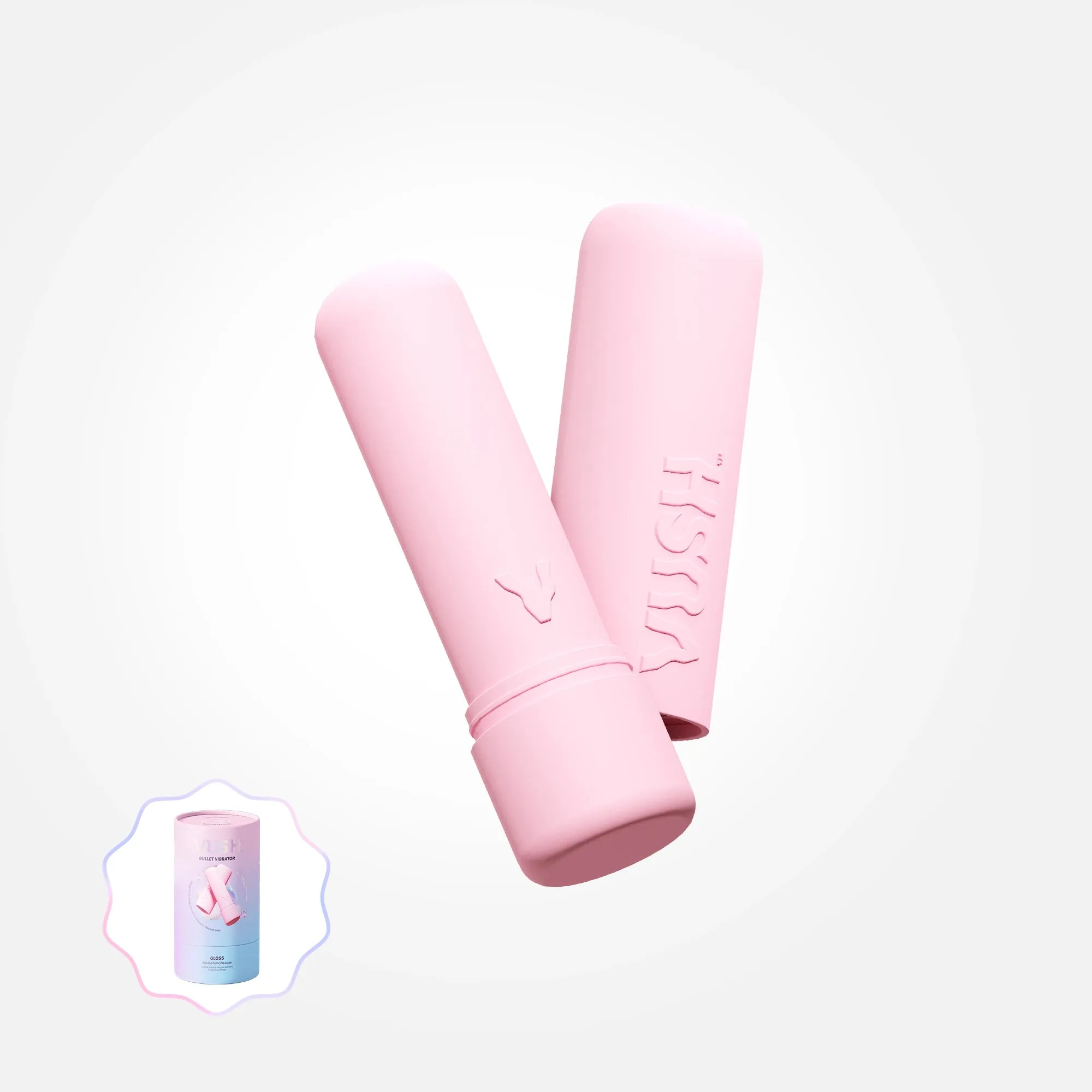 Gloss - Compact   Rechargeable Pink Bullet Vibrator with Travel Case