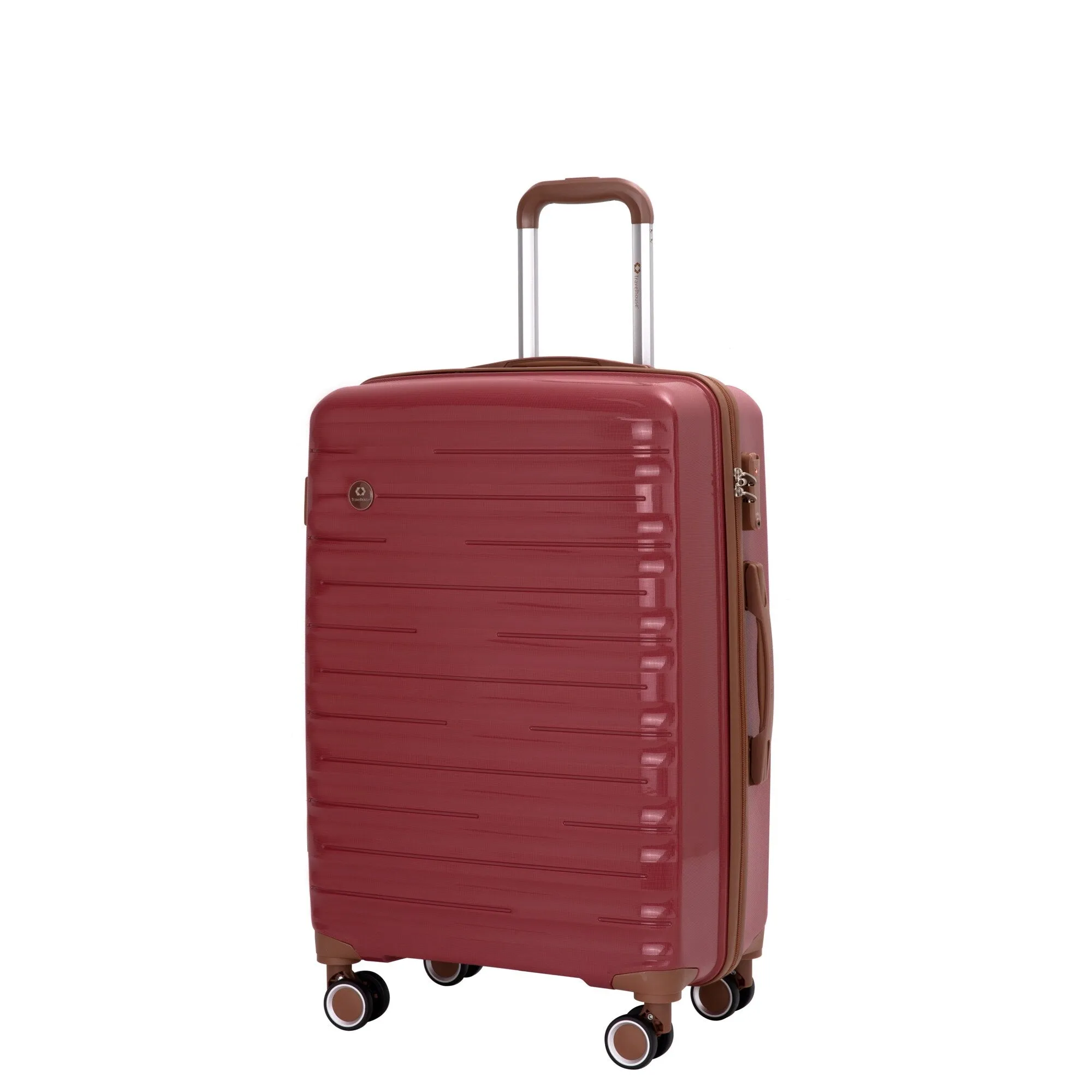 Hardshell Luggage Set with Travel Bag and Toiletry Bag, 5-Piece Suitcase Set with TSA Lock and Rotatable Spinner Wheels