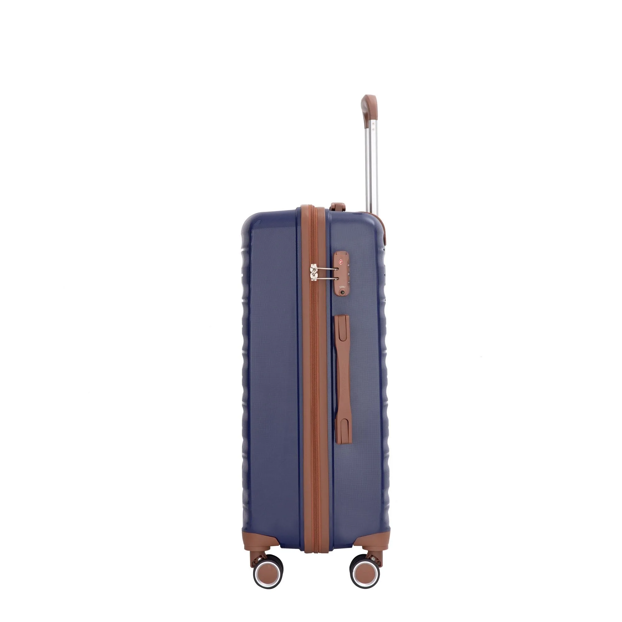 Hardshell Luggage Set with Travel Bag and Toiletry Bag, 5-Piece Suitcase Set with TSA Lock and Rotatable Spinner Wheels