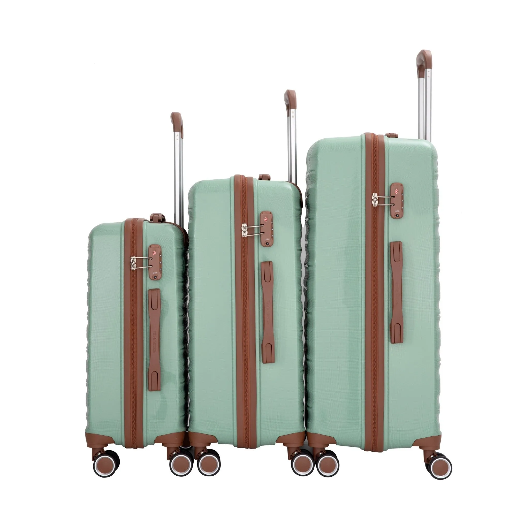 Hardshell Luggage Set with Travel Bag and Toiletry Bag, 5-Piece Suitcase Set with TSA Lock and Rotatable Spinner Wheels