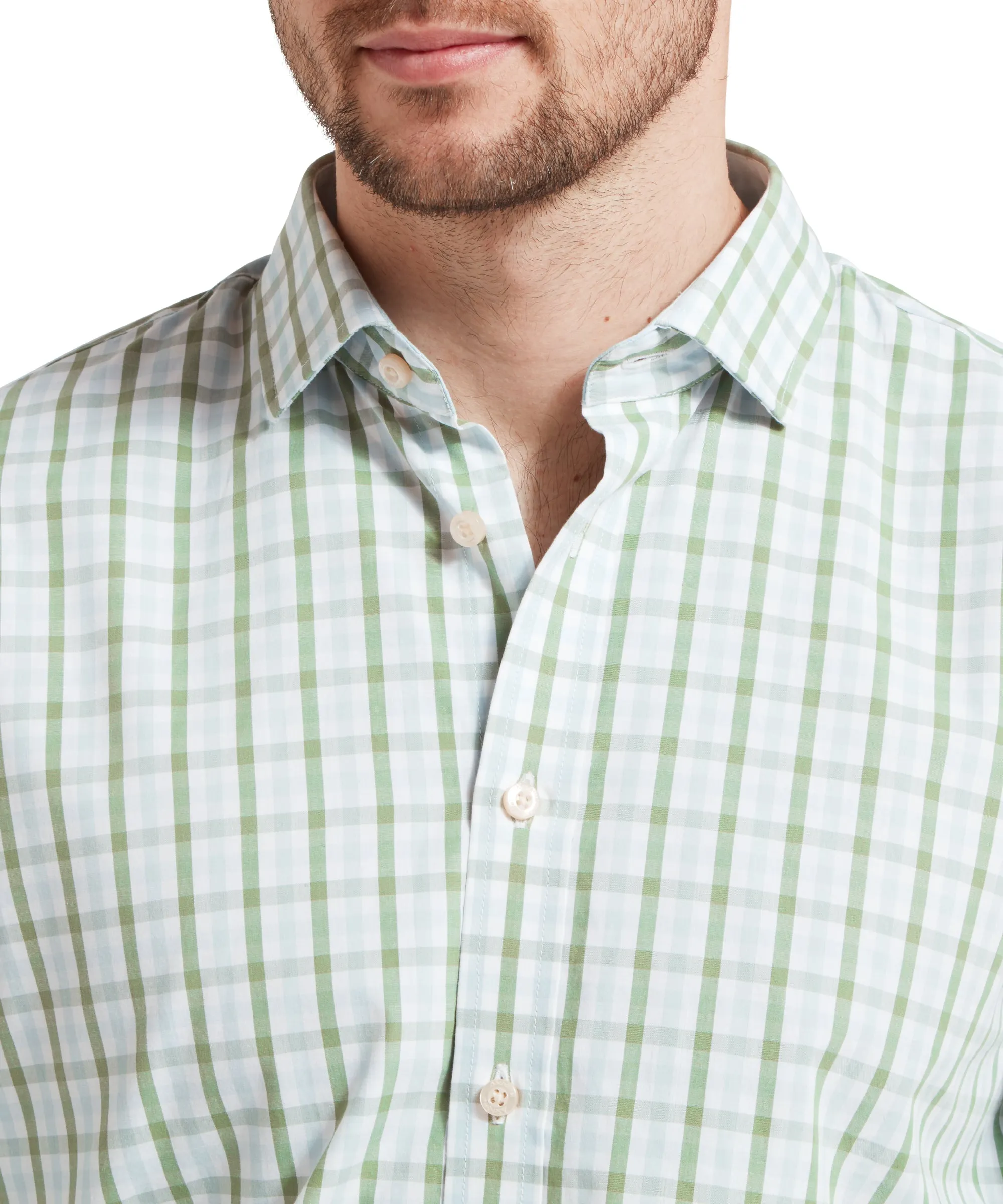 Hebden Tailored Shirt - Green/Blue