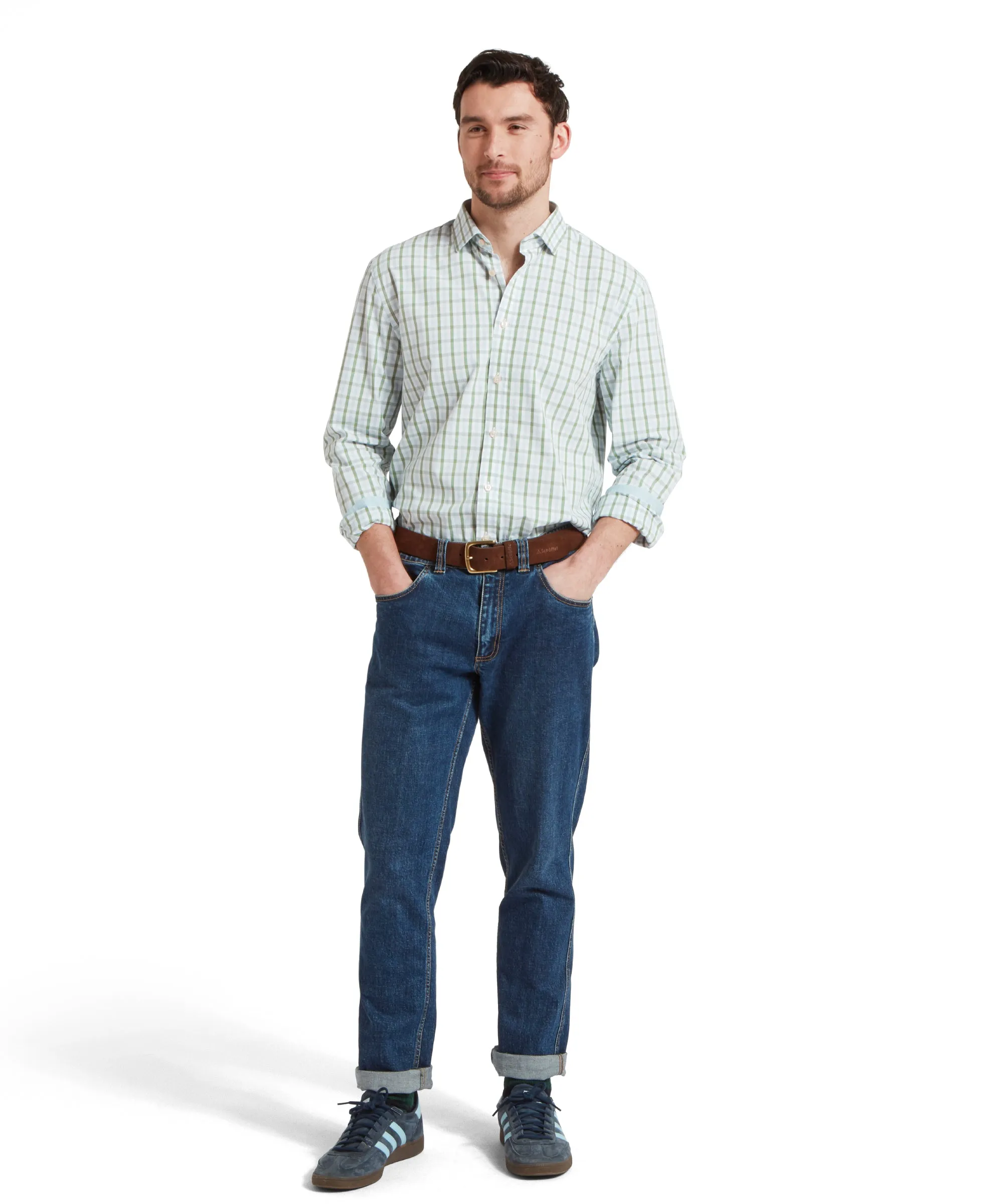 Hebden Tailored Shirt - Green/Blue