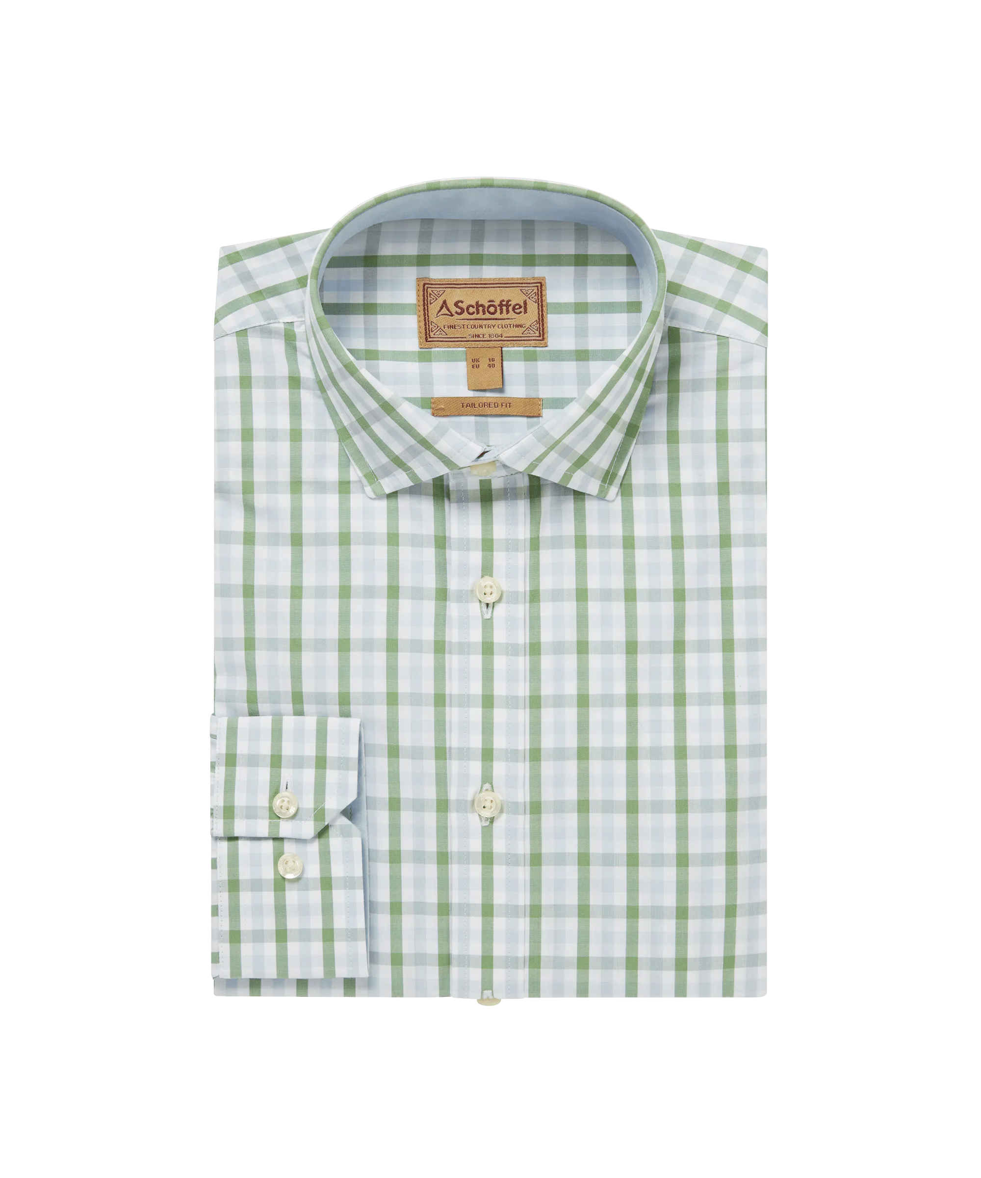 Hebden Tailored Shirt - Green/Blue