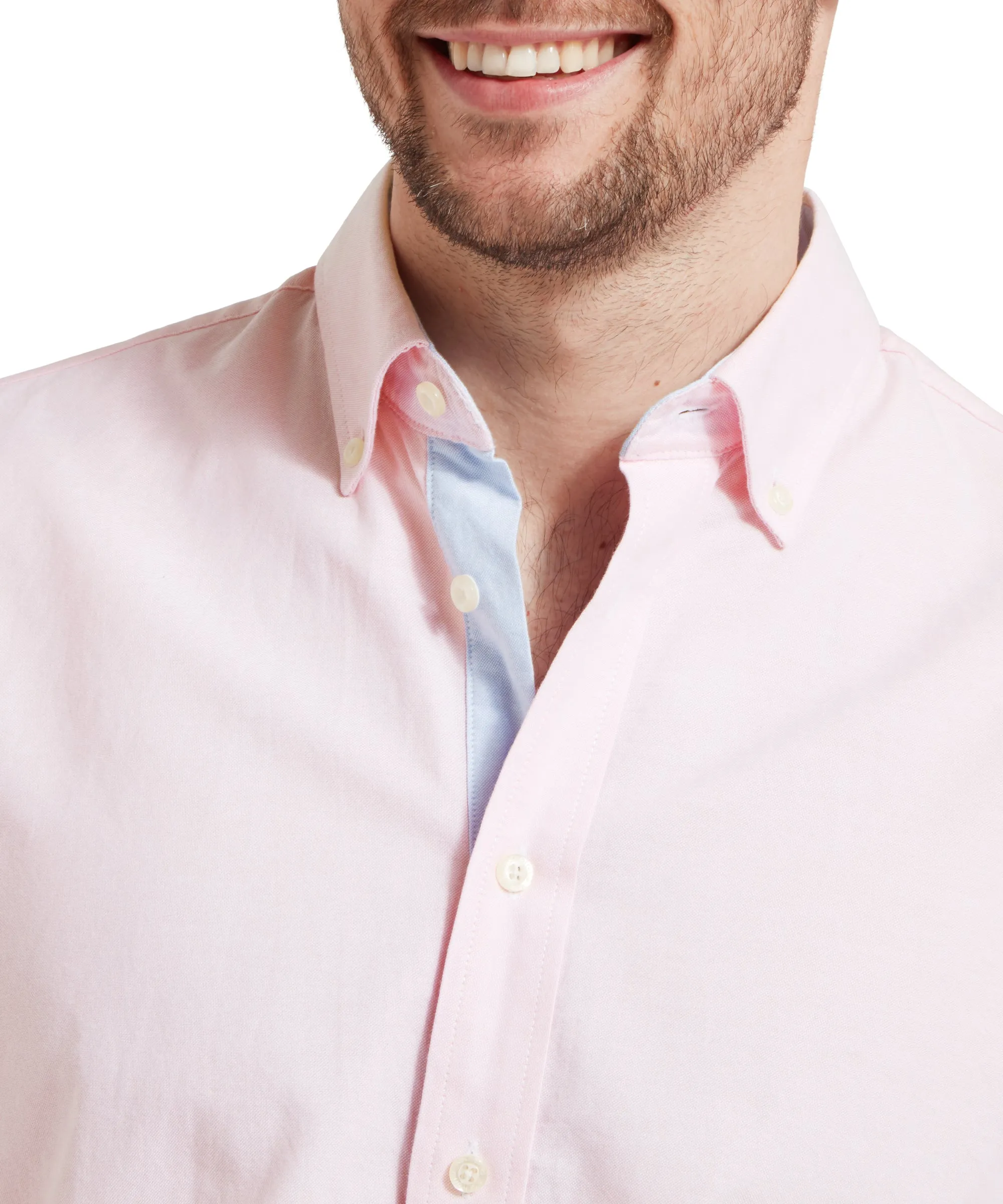 Holt Soft Oxford Tailored Shirt - Light Pink