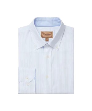 Holt Soft Oxford Tailored Shirt - Pale Blue Stripe