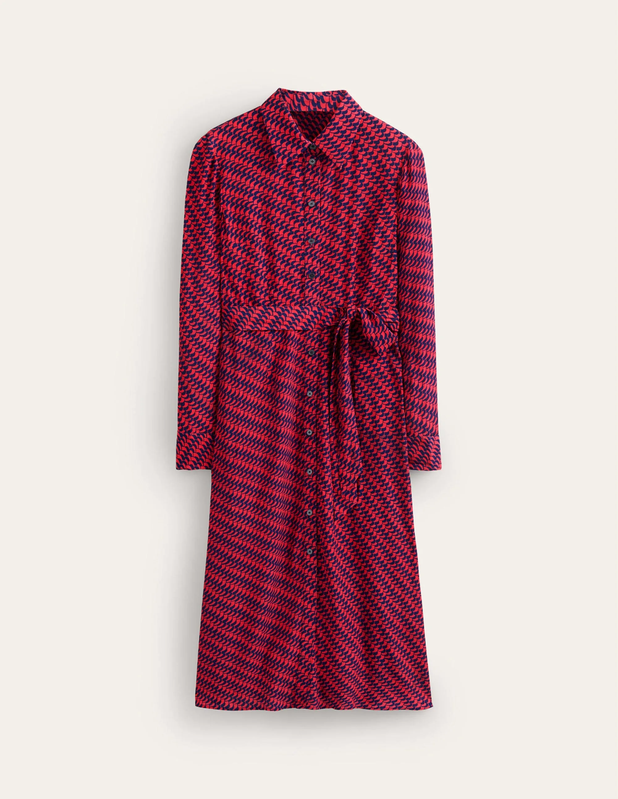 Kate Midi Shirt Dress-Pop Peony, Geo Fall