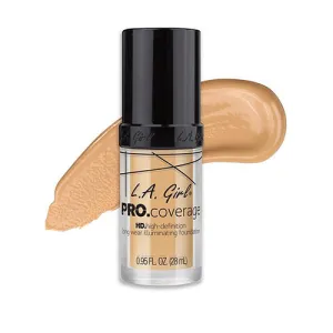 LA Girl HD Pro Coverage Long Wear Illuminating Foundation 643 Porcelain 28ml