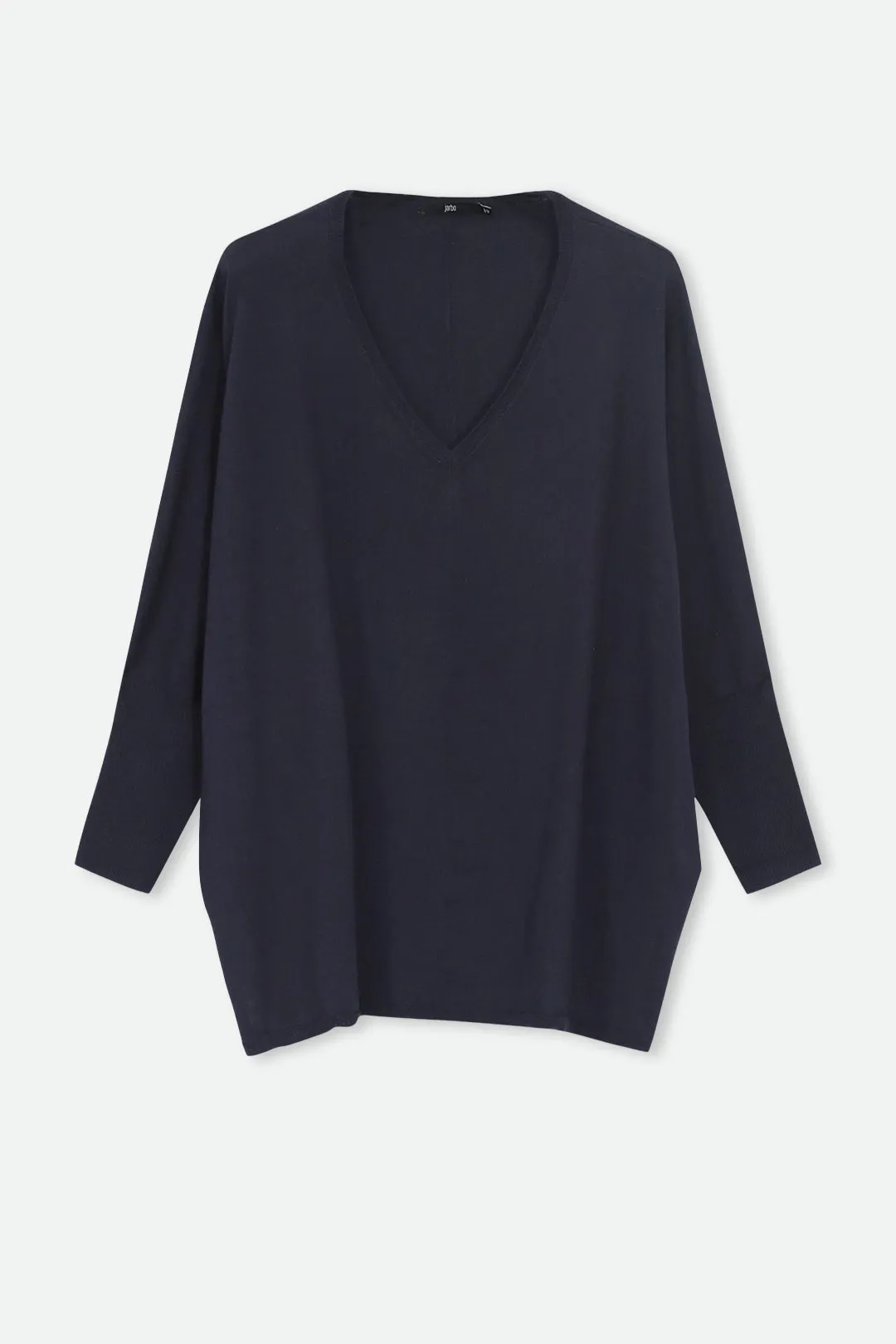 LENA LONG SLEEVE V-NECK PONCHO IN PIMA COTTON KNIT