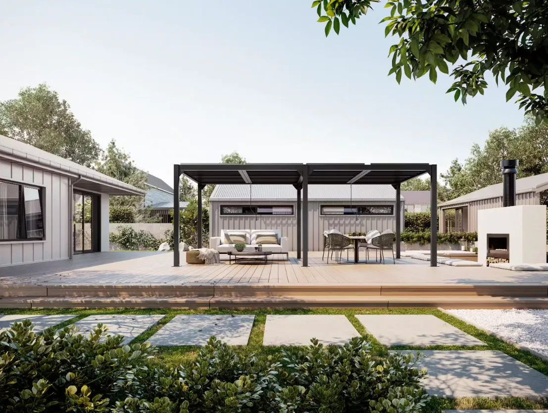 Louvre Roof System 6m x 3m Charcoal