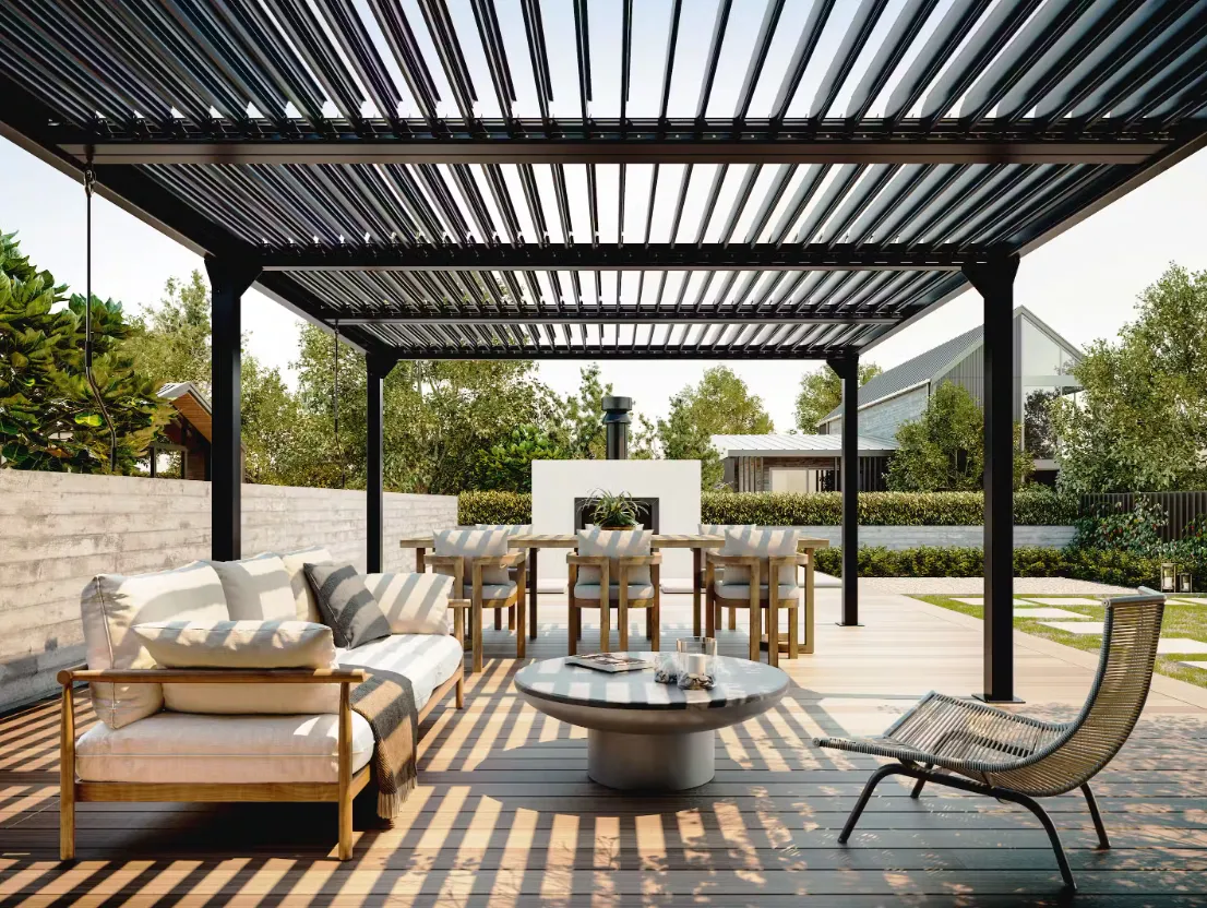 Louvre Roof System 6m x 3m Charcoal