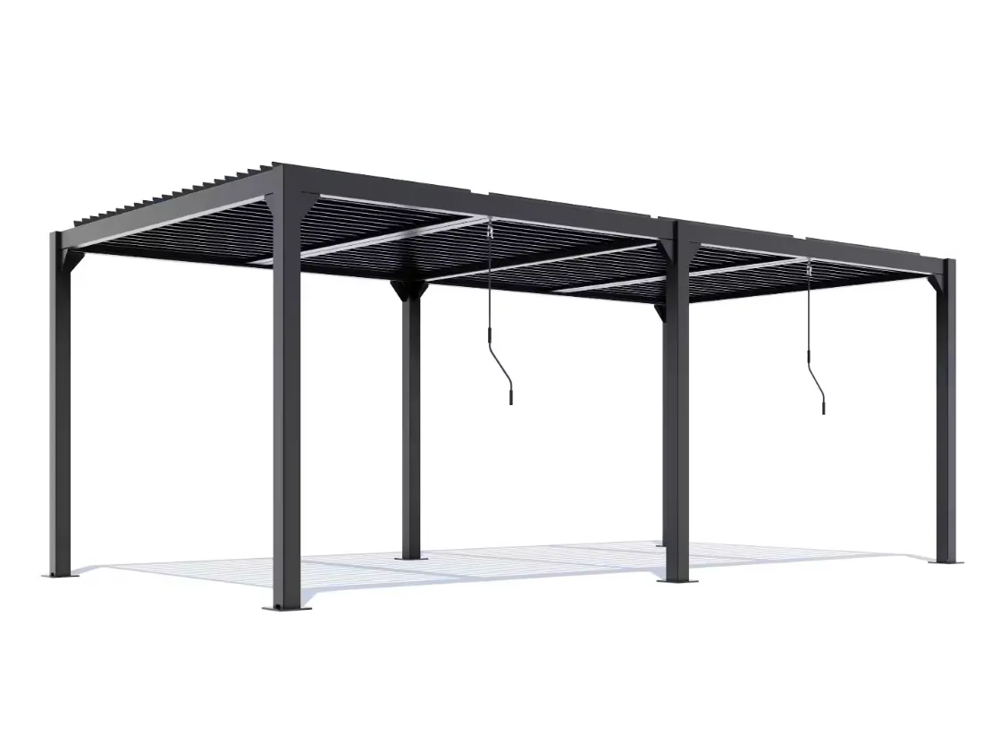 Louvre Roof System 6m x 3m Charcoal