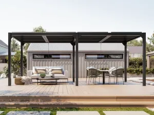 Louvre Roof System 6m x 3m Charcoal