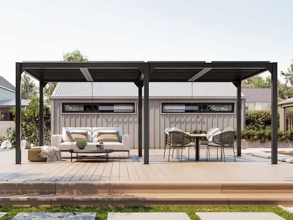 Louvre Roof System 6m x 3m Charcoal