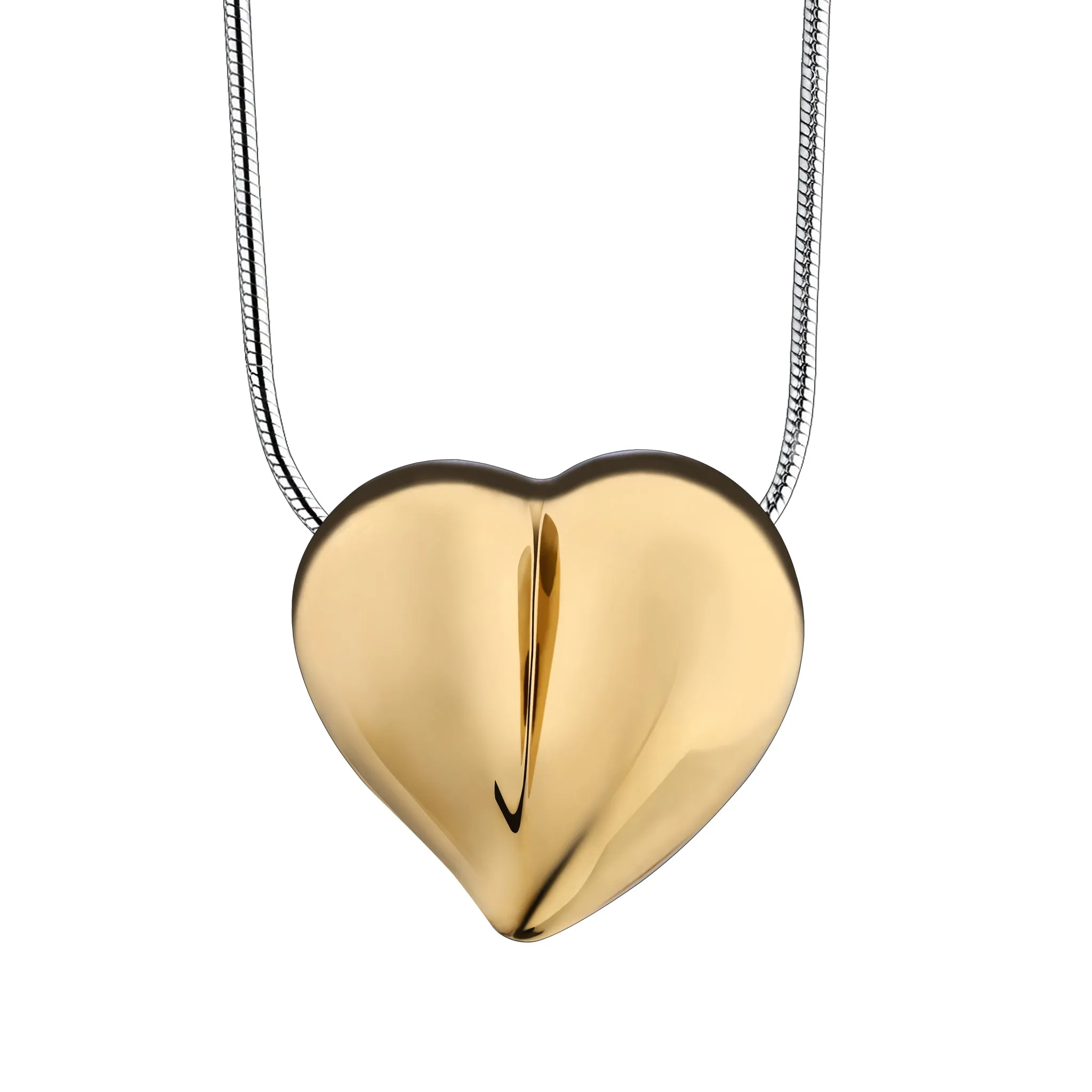 LoveHeart Gold Vermeil Sterling Silver Cremation Pendant