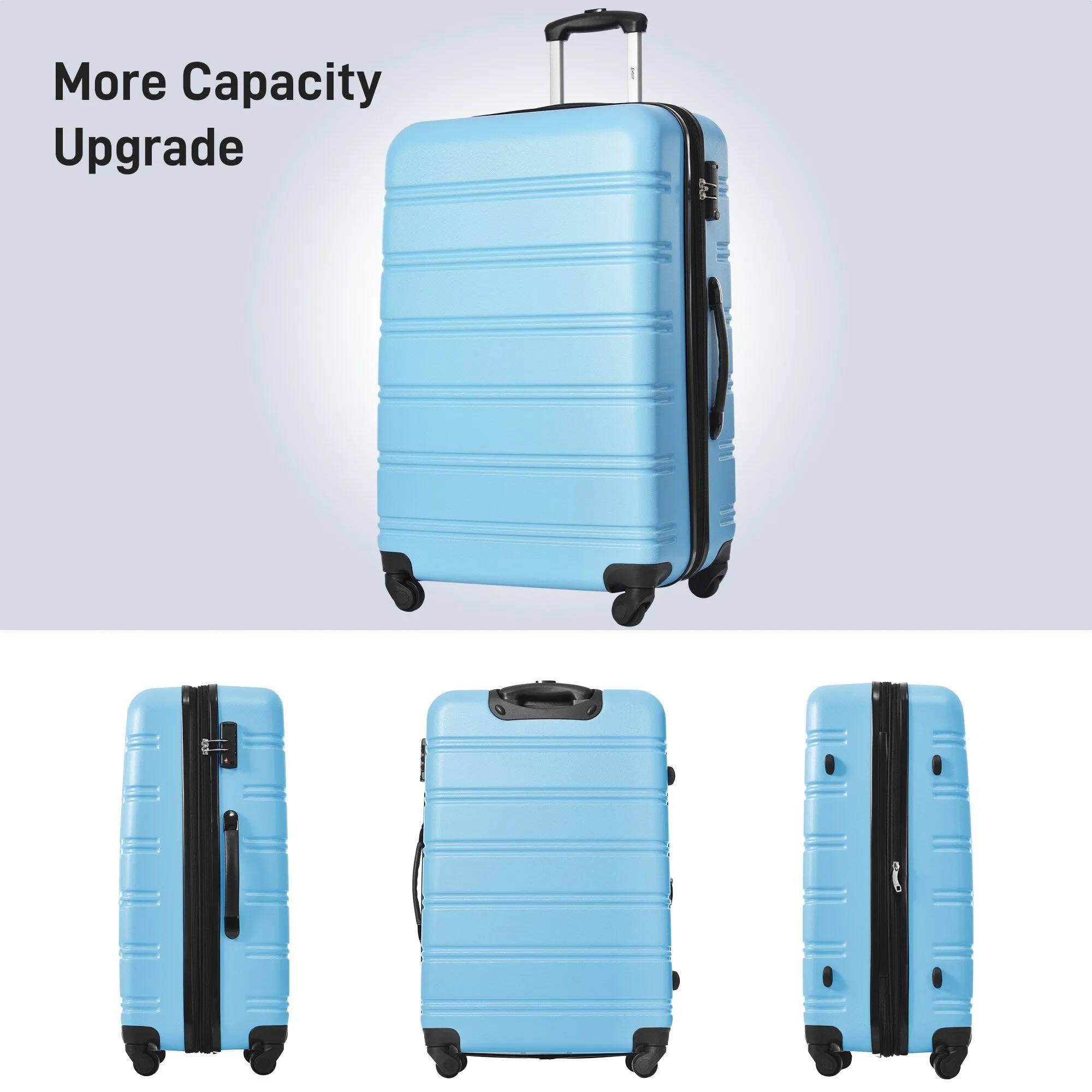 Matching Luggage Set with 3-Digit Lock, 20inch, 28inch