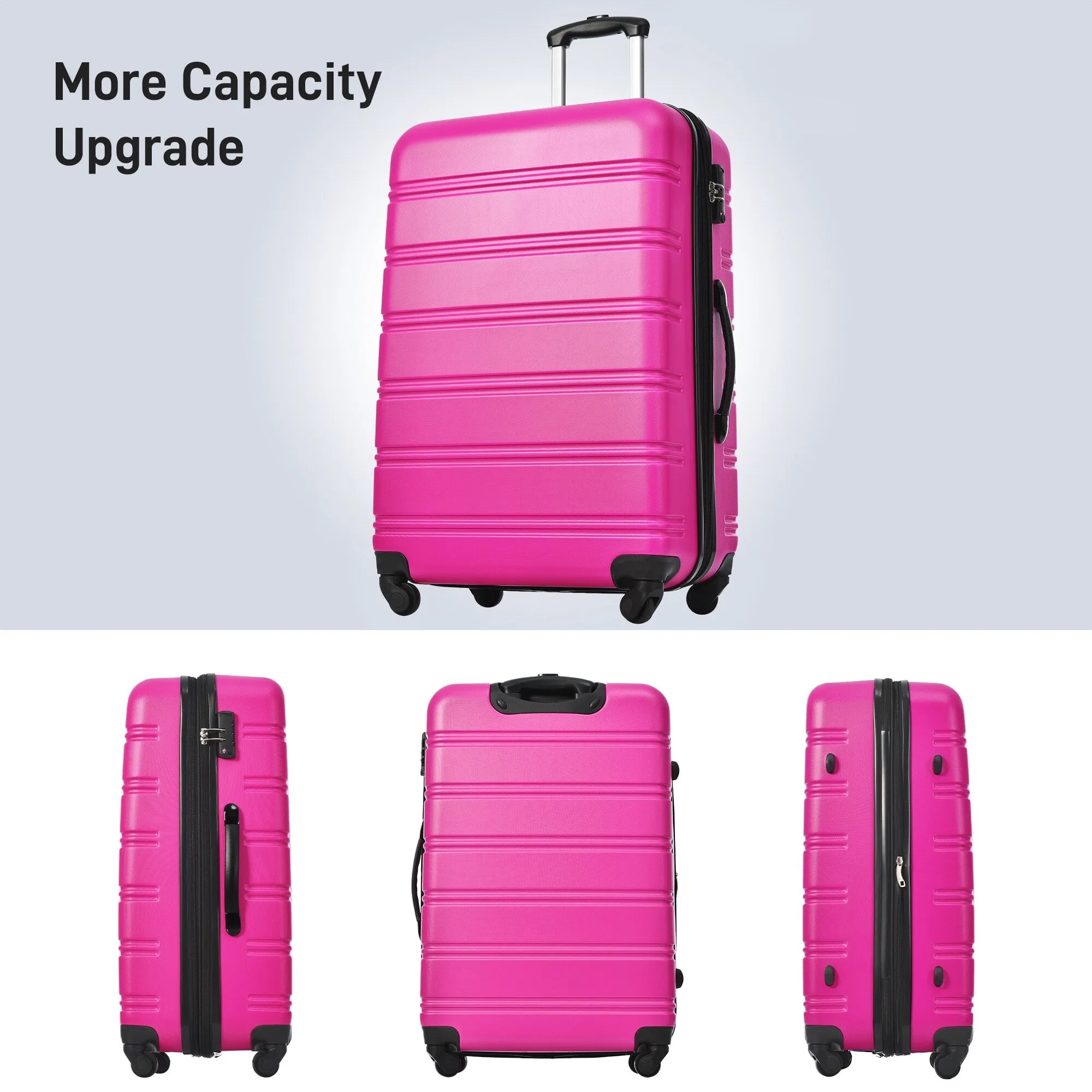 Matching Luggage Set with 3-Digit Lock, 20inch, 28inch