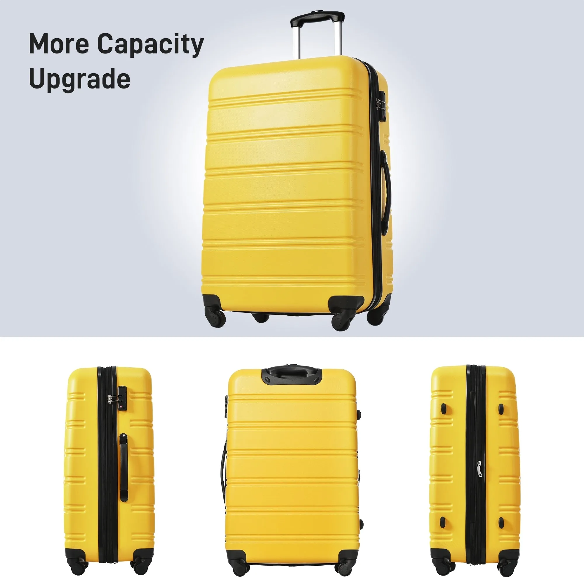 Matching Luggage Set with 3-Digit Lock, 20inch, 28inch