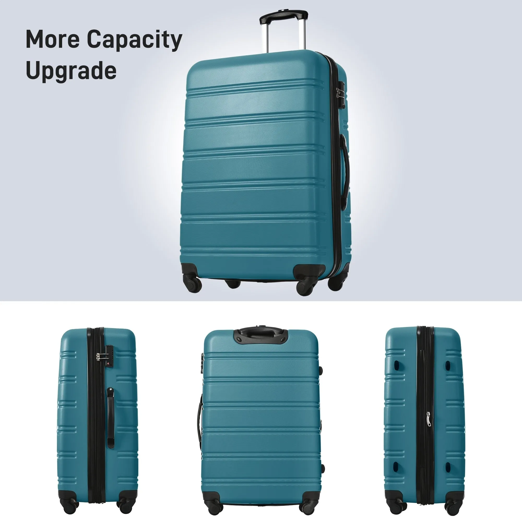 Matching Luggage Set with 3-Digit Lock, 20inch, 28inch