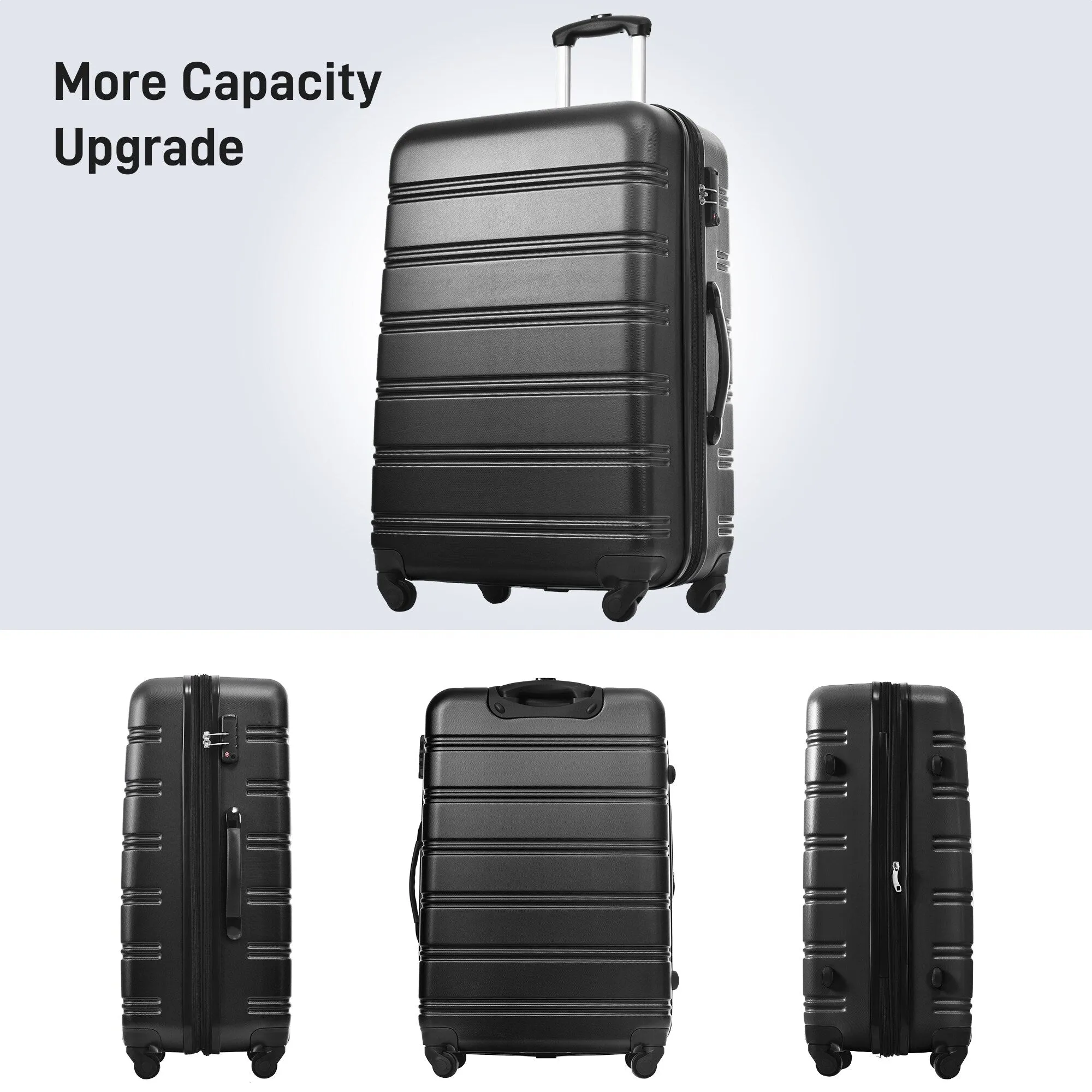 Matching Luggage Set with 3-Digit Lock, 20inch, 28inch