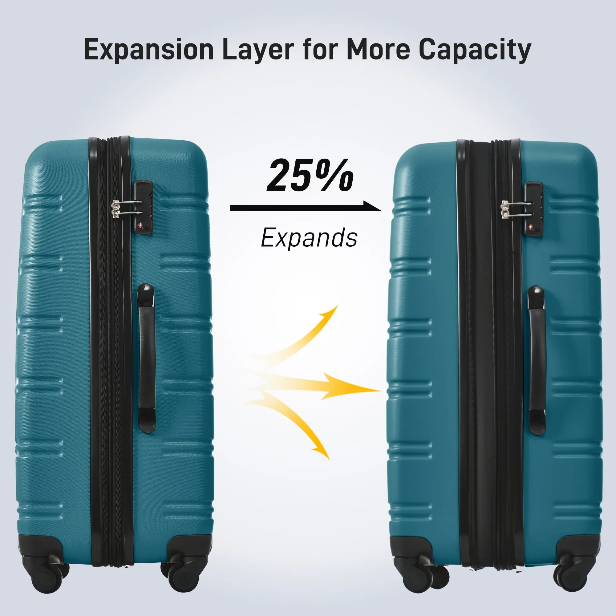Matching Luggage Set with 3-Digit Lock, 20inch, 28inch