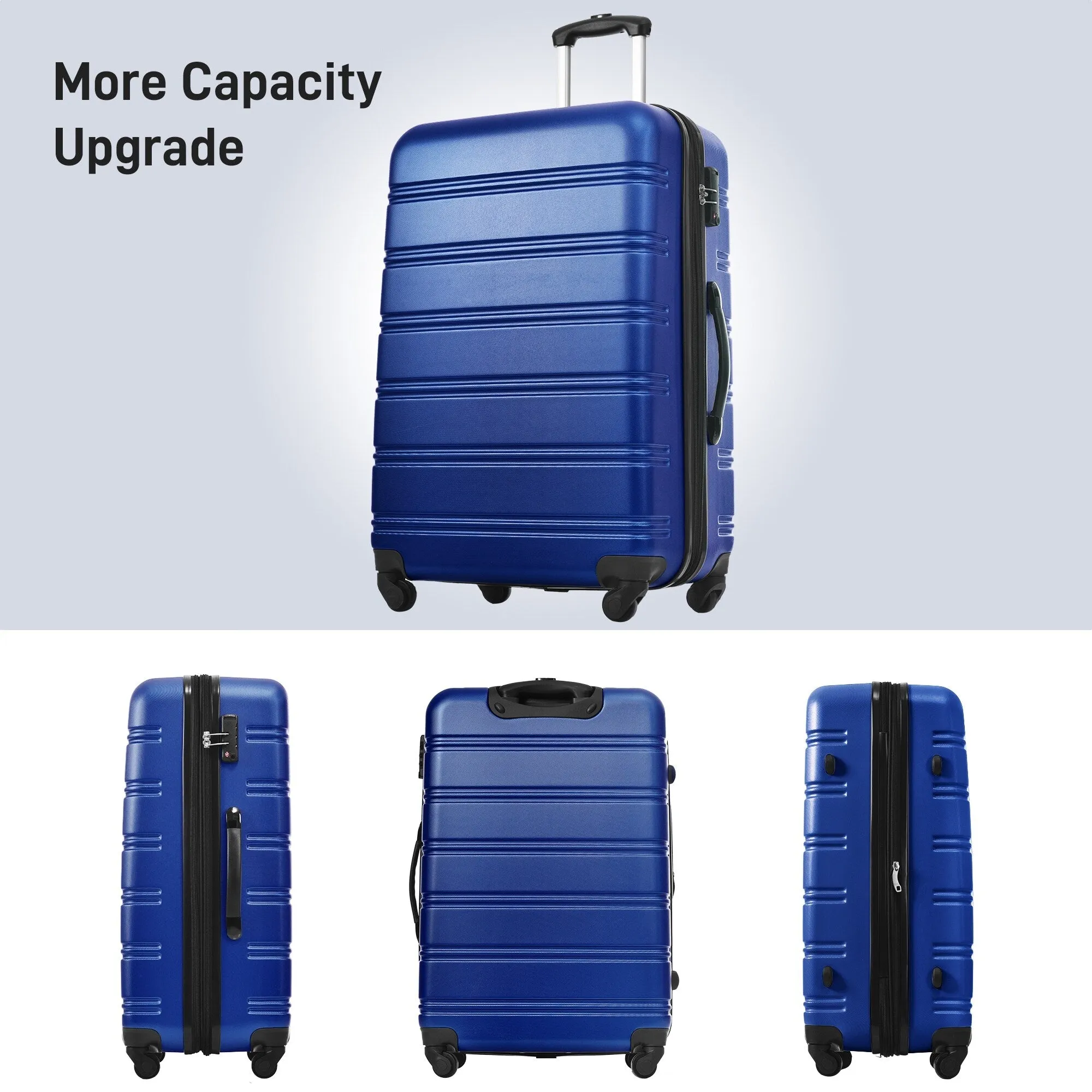 Matching Luggage Set with 3-Digit Lock, 20inch, 28inch