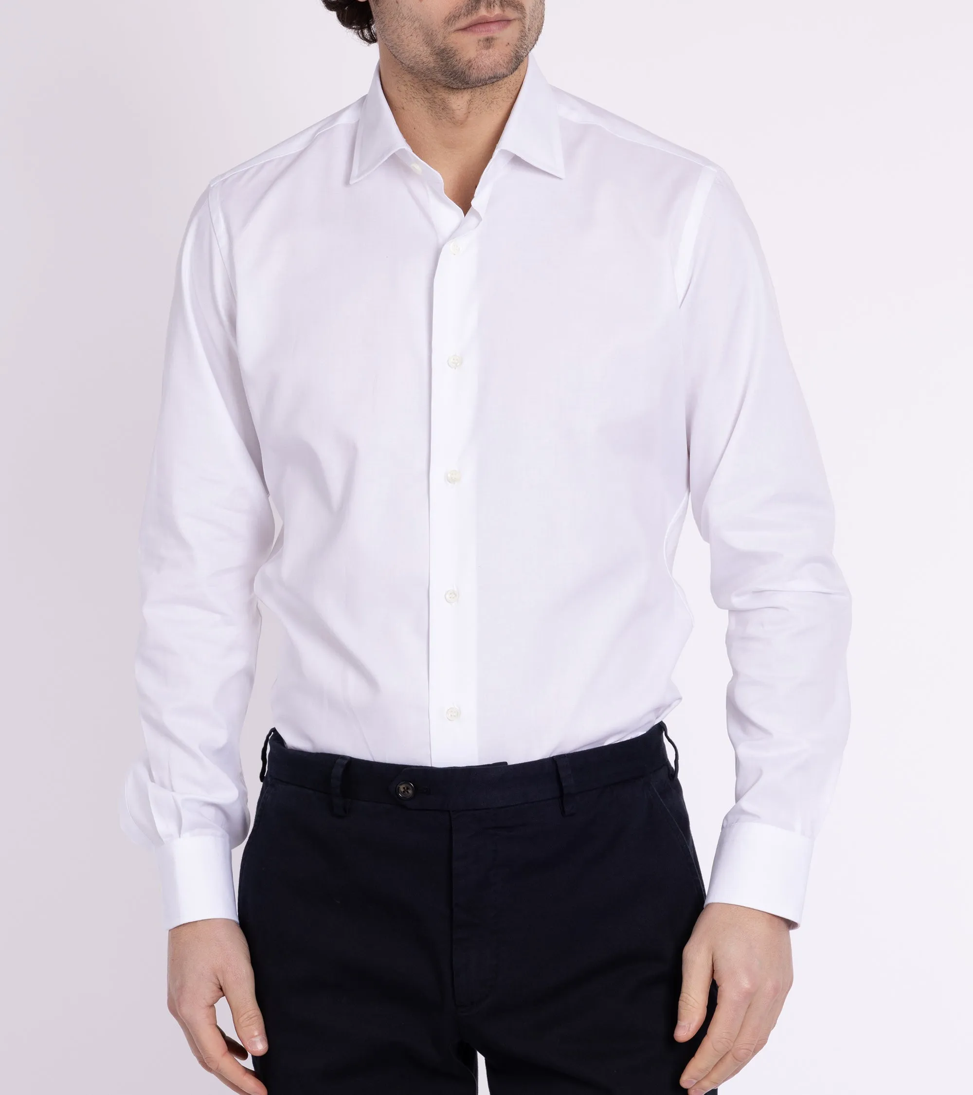 MCR Slim Pinpoint Shirt: White