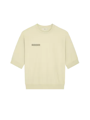 Mens DNA Double Jersey Short Sleeve Top—maitake beige