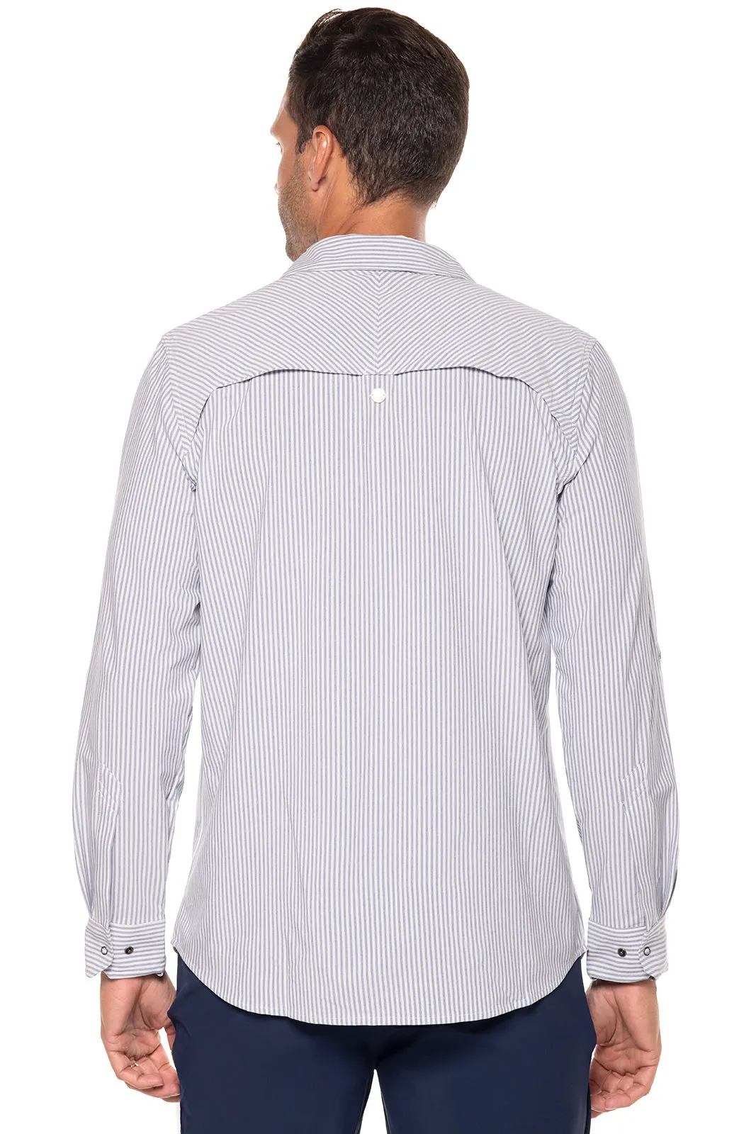 Men's Fiera Smart Shirt | White/Navy Stripe
