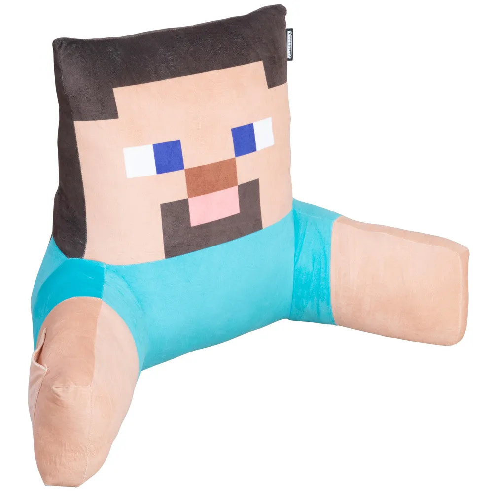 Minecraft Steve Relax Pillow - Character Lounge Cushion with Armrests