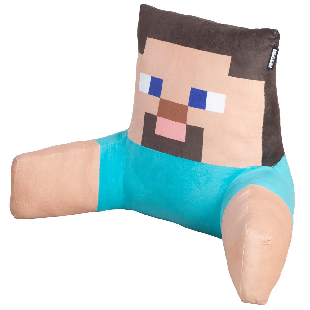 Minecraft Steve Relax Pillow - Character Lounge Cushion with Armrests