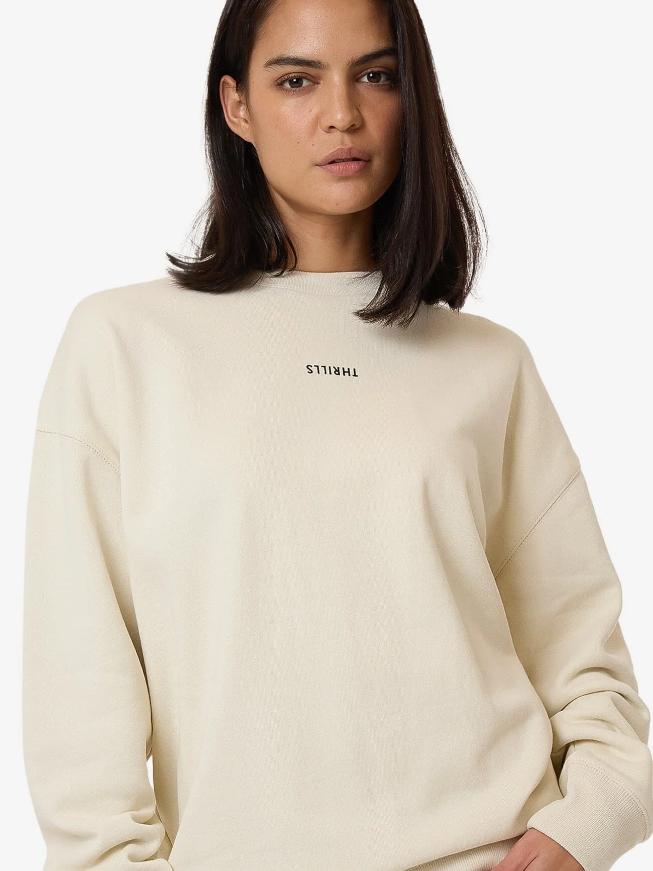 Minimal Thrills Slouch Crew - Heritage White