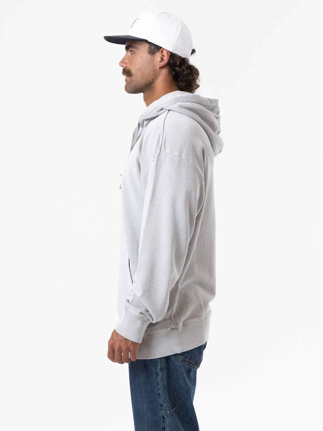 Minimal Thrills Slouch Pull On Hood - Oyster Grey