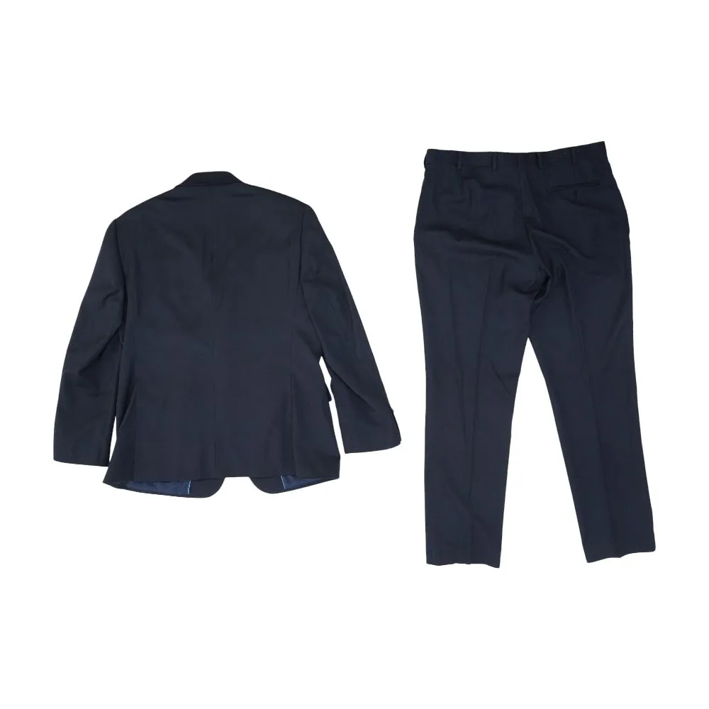 Navy Solid 2pc Suit