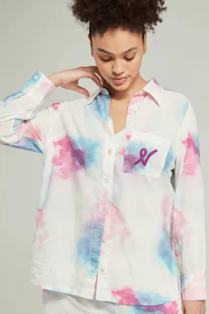Organic Cotton PJ Shirt in Watercolour