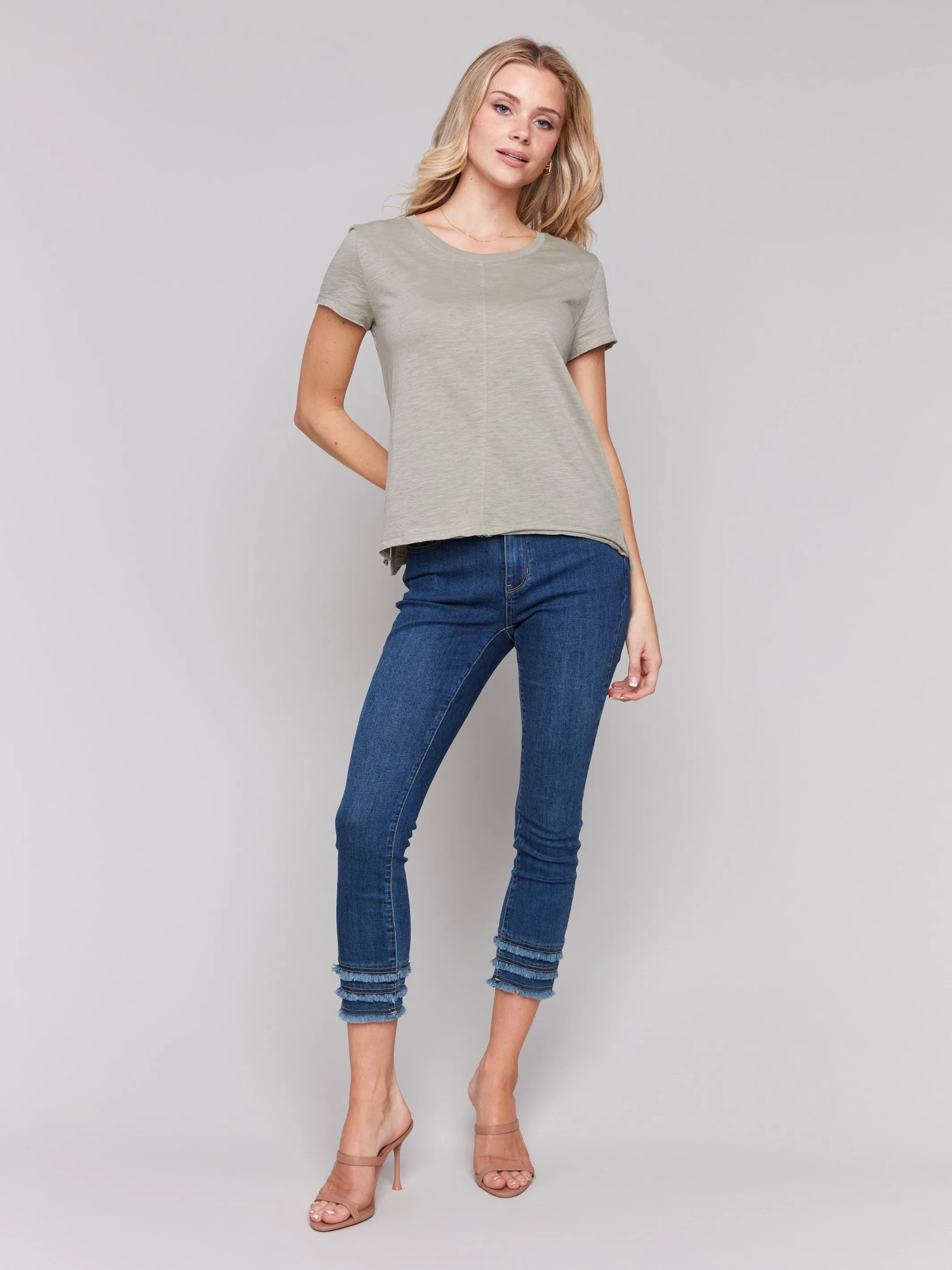 Organic Cotton Slub T-shirt - Celadon
