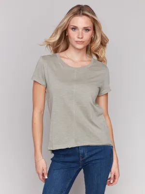 Organic Cotton Slub T-shirt - Celadon