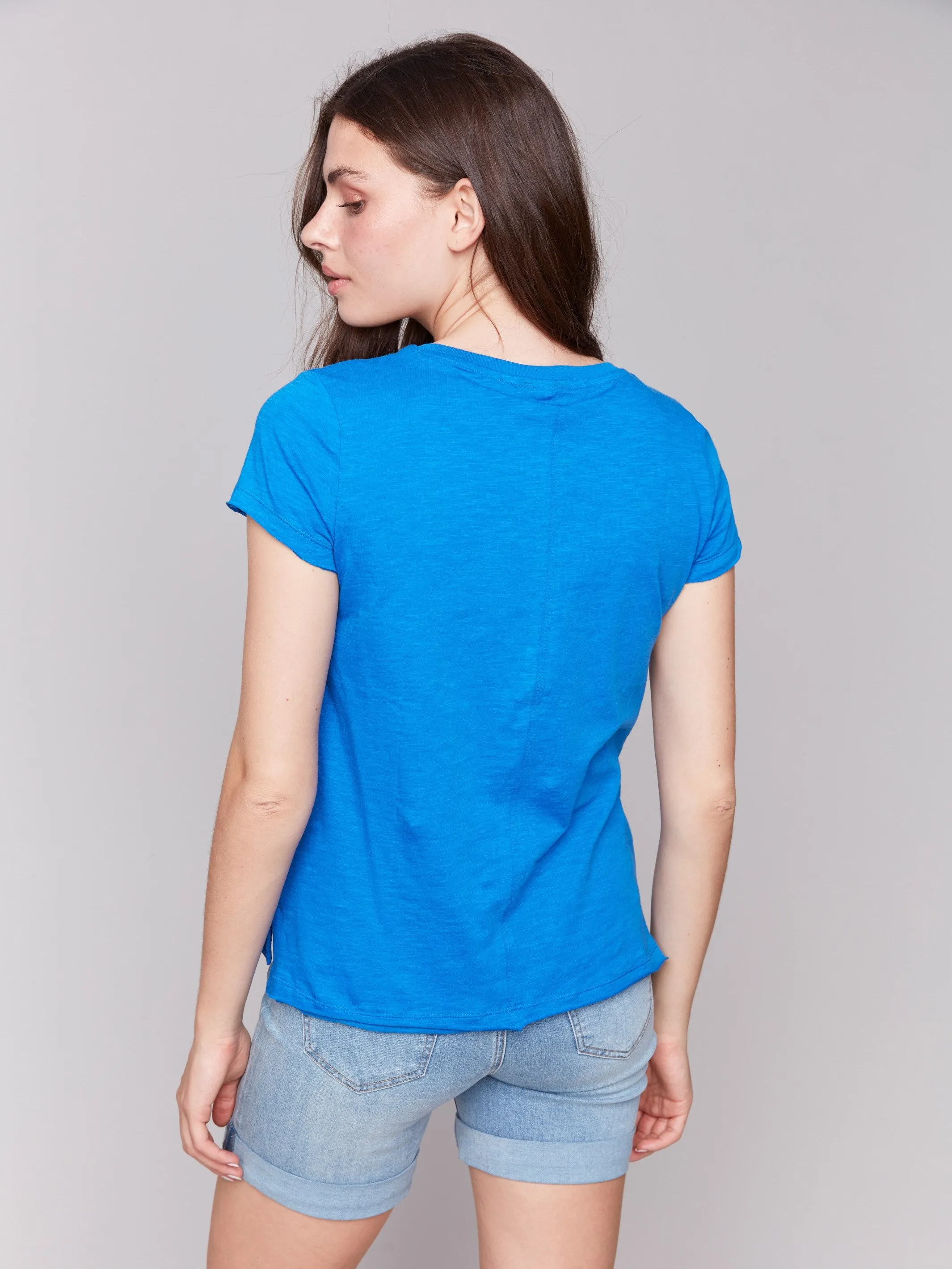 Organic Cotton Slub T-shirt - Coastal